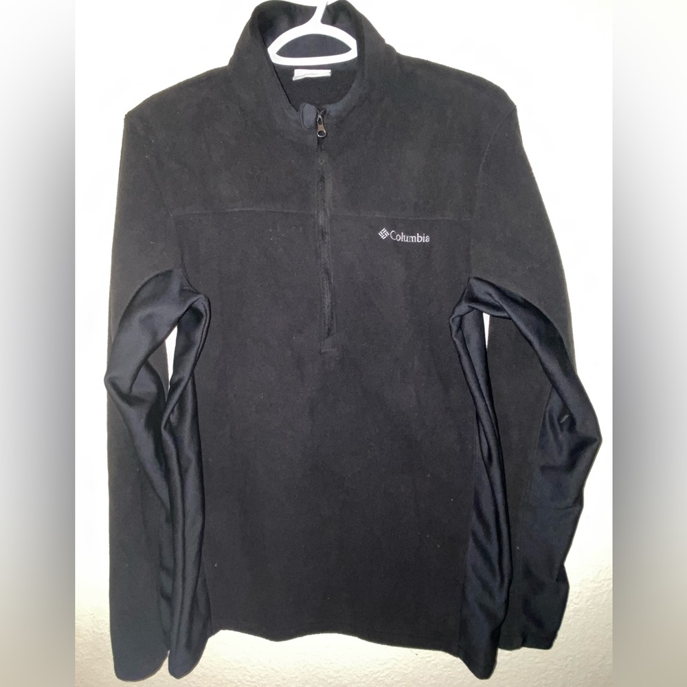 BRAND NEW Columbia Fleece Pullover Jacket, Black, Heavy, Quarter Zip, size S